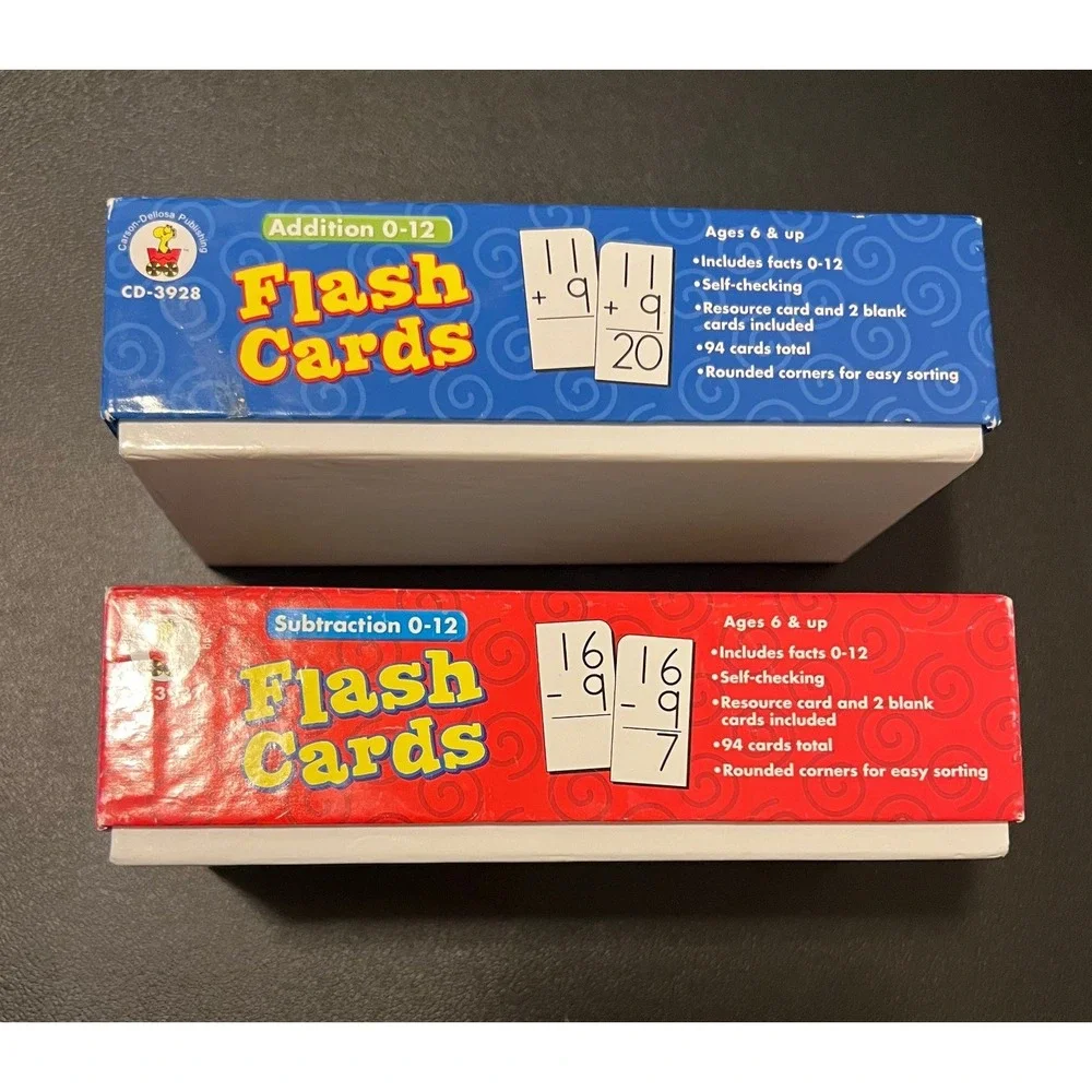 Flash Cards Kids OS Multi Excellent Math Addition Subtraction Set